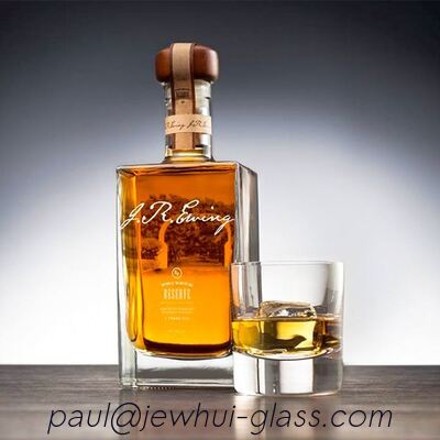 Αγορά 750ml ή 700ML Κυβικό Γυάλινο Μπουκάλι SGS FDA διαδικτυακή κατασκευή