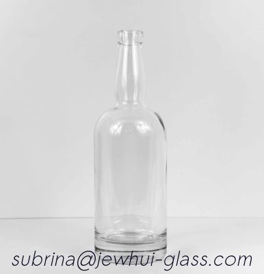Καλή τιμή 750 ml καθαρό 750 ml γυάλινο στρογγυλό μακρύ λαιμό TENNESSEE μπουκάλι ποτού 18,5 mm μπάρα πάνω λαιμό φινίρισμα σε απευθείας σύνδεση