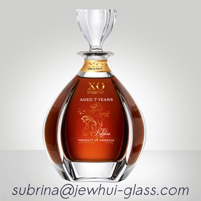 Καλή τιμή Clear Empty  XO, brandy ,  Vodka Liquor Gin Rum Tequila Whisky Brandy Spirit Glass Bottle With Solid Glass Stoppers σε απευθείας σύνδεση