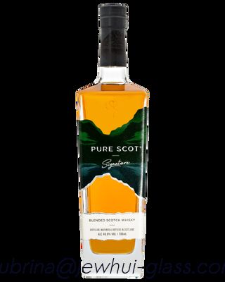 Καλή τιμή 50ML. 700ml, 1000ML  Καθαρό Σκωτσέζικο ουίσκι γυάλινα μπουκάλια σε απευθείας σύνδεση