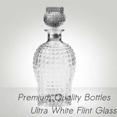 Καλή τιμή Υπέροχο κρυστάλλινο ντεκάντερ Super Flint Diamond Cut, XO, κονιάκ, βότκα, λικέρ, τζιν, ρούμι, τεκίλα, ουίσκι, μπράντι, γυάλινο μπουκάλι με συμπαγή γυάλινα πώματα σε απευθείας σύνδεση
