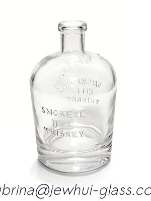 Καλή τιμή 750 ml στρογγυλό ουίσκι SMOKE HILL ουίσκι γυάλινο μπουκάλι σε απευθείας σύνδεση