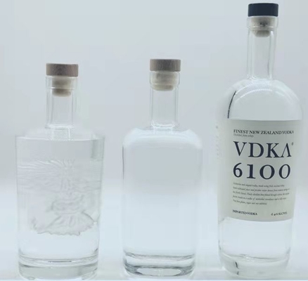 Καλή τιμή 1000ML 1750ML 3000ML κενή εκτύπωση οθόνης βότκας αποτυπωμένη σε ανάγλυφο μπουκάλι σε απευθείας σύνδεση