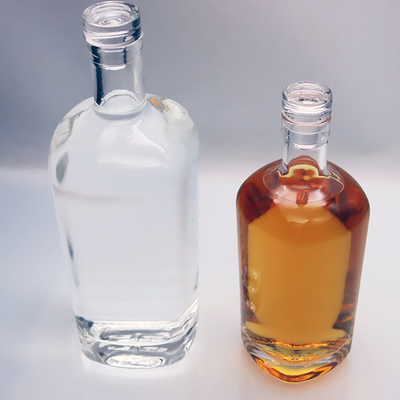 Καλή τιμή Βαρύ βάσεων λευκό μπουκαλιών 375ml 1000ml ποτού γυαλιού πυρόλιθου σαφές επιπλέον σε απευθείας σύνδεση