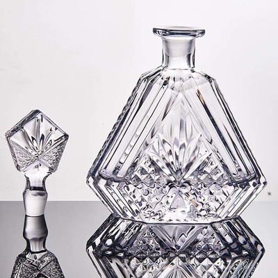 Καλή τιμή μοναδικό FDA ISO 9001 καραφών ουίσκυ 500ml 700ml με το πώμα γυαλιού σε απευθείας σύνδεση