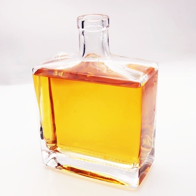 Καλή τιμή Το μπουκάλι 700ml 21.5mm γυαλιού ουίσκυ πυρόλιθου 1200g άντεξε Dia ορθογώνιο σε απευθείας σύνδεση