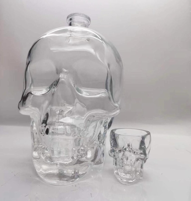 Καλή τιμή 1000ml/1500ml/1750ml επικεφαλής μπουκάλι ουίσκυ κρανίων/εμπορευματοκιβώτιο γυαλιού ουίσκυ σε απευθείας σύνδεση