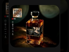 Μπουκάλι γυαλιού πυρόλιθου cOem με το πλήρες κόκκινο χρώμα με τη διακόσμηση εκτύπωσης οθόνης